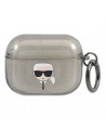 Karl Lagerfeld Glitter Karl's Head Case for AirPods Pro - Black
