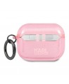 Karl Lagerfeld Glitter Karl's Head Case for AirPods Pro - Pink