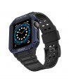 Protect Strap Band for Apple Watch 38/40/41mm Armored Case Strap - Black, Blue