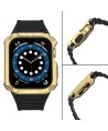 Protect Strap Band for Apple Watch 38/40/41mm Armored Case Strap - Black, Gold