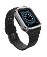 Protect Strap Band for Apple Watch 38/40/41mm Armored Case Strap - Black, Silver