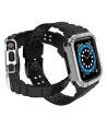 Protect Strap Band for Apple Watch 38/40/41mm Armored Case Strap - Black, Silver