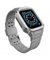 Protect Strap Band for Apple Watch 38/40/41mm Armored Case Strap - Gray, Silver