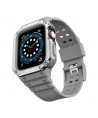 Protect Strap Band for Apple Watch 38/40/41mm Armored Case Strap - Gray, Silver