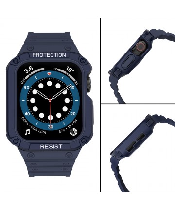 Protect Strap Band for Apple Watch 38/40/41mm Armored Case Strap - Blue