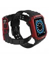 Protect Strap Band for Apple Watch 42/44/45mm Armored Case Strap - Black, Red