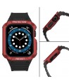 Protect Strap Band for Apple Watch 42/44/45mm Armored Case Strap - Black, Red