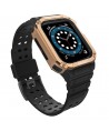 Protect Strap Band for Apple Watch 42/44/45mm Armored Case Strap - Black, Rose Gold