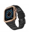 Protect Strap Band for Apple Watch 42/44/45mm Armored Case Strap - Black, Rose Gold