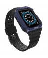 Protect Strap Band for Apple Watch 42/44/45mm Armored Case Strap - Black, Blue