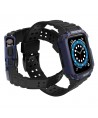 Protect Strap Band for Apple Watch 42/44/45mm Armored Case Strap - Black, Blue