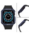 Protect Strap Band for Apple Watch 42/44/45mm Armored Case Strap - Black, Blue