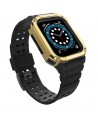 Protect Strap Band for Apple Watch 42/44/45mm Armored Case Strap - Black, Gold