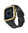 Protect Strap Band for Apple Watch 42/44/45mm Armored Case Strap - Black, Gold