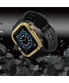 Protect Strap Band for Apple Watch 42/44/45mm Armored Case Strap - Black, Gold