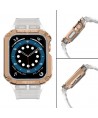 Protect Strap Band for Apple Watch 42/44/45mm Armored Case Strap - White, Rose Gold