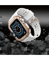 Protect Strap Band for Apple Watch 38/40/41mm Armored Case Strap - White, Rose Gold