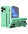 Wozinsky Kickstand Case iPhone 13 mini silicone case with stand mint