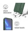Wozinsky Kickstand Case iPhone 13 mini silicone case with stand mint