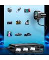 Joyroom JR-CL06 9in1 car charger 154W 5x USB-A / USB-C / 3x cigarette lighter socket PD QC PPS - black