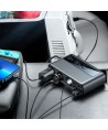 Joyroom JR-CL06 9in1 car charger 154W 5x USB-A / USB-C / 3x cigarette lighter socket PD QC PPS - black