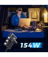Joyroom JR-CL06 9in1 car charger 154W 5x USB-A / USB-C / 3x cigarette lighter socket PD QC PPS - black