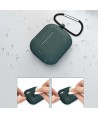 Case for AirPods 3 silicone soft case for headphones + keychain lobster clasp pendant black (case D)
