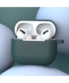 Case for AirPods 3 silicone soft case for headphones + keychain lobster clasp pendant black (case D)