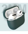 Case for AirPods 3 silicone soft case for headphones + keychain lobster clasp pendant black (case D)
