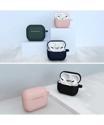 Case for AirPods 3 silicone soft case for headphones + keychain lobster clasp pendant black (case D)