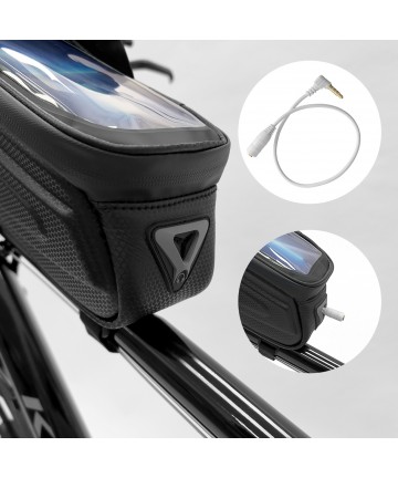 Wozinsky Bike Frame Bag with Phone Case 1.7L Black (WBB28BK)