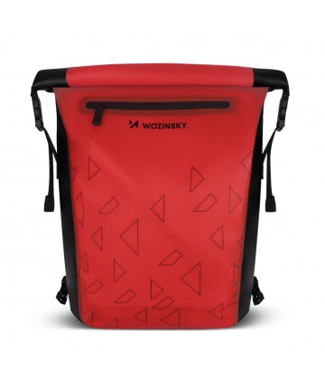 Wozinsky waterproof backpack for bicycle trunk bike bag 2in1 23l red (WBB31RE)