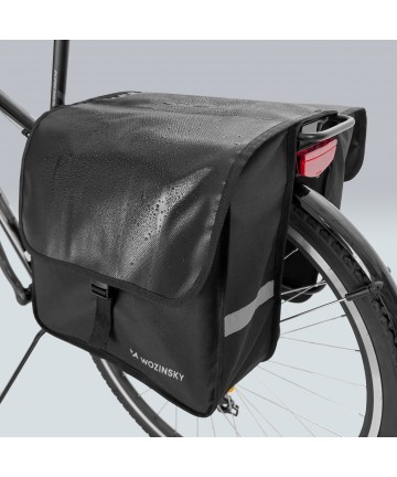 Wozinsky Double Bike Pannier for Trunk 28L Black (WBB34BK)
