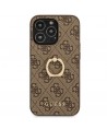Guess GUHCP13L4GMRBR iPhone 13 Pro / 13 6.1" brown/brown hardcase 4G with ring stand