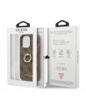 Guess GUHCP13L4GMRBR iPhone 13 Pro / 13 6.1" brown/brown hardcase 4G with ring stand