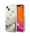Guess GUHCP13SLGPEGO iPhone 13 mini 5.4" gold/gold hardcase Peony Liquid Glitter