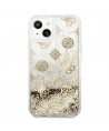 Guess GUHCP13SLGPEGO iPhone 13 mini 5.4" gold/gold hardcase Peony Liquid Glitter