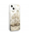 Guess GUHCP13SLGPEGO iPhone 13 mini 5.4" gold/gold hardcase Peony Liquid Glitter