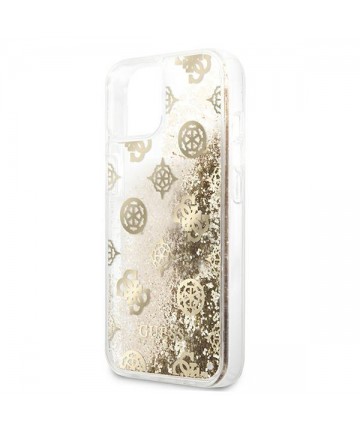 Guess GUHCP13SLGPEGO iPhone 13 mini 5.4" gold/gold hardcase Peony Liquid Glitter