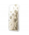 Guess GUHCP13SLGPEGO iPhone 13 mini 5.4" gold/gold hardcase Peony Liquid Glitter