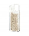 Guess GUHCP13SLGPEGO iPhone 13 mini 5.4" gold/gold hardcase Peony Liquid Glitter
