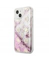 Guess GUHCP13SLGPEPI iPhone 13 mini 5.4" pink/pink hardcase Peony Liquid Glitter