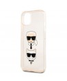 Karl Lagerfeld Glitter Karl's & Choupette Head Case for iPhone 13 mini - Gold