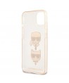 Karl Lagerfeld Glitter Karl's & Choupette Head Case for iPhone 13 mini - Gold