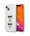 Karl Lagerfeld Glitter Karl's & Choupette Head case for iPhone 13 mini - silver