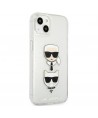 Karl Lagerfeld Glitter Karl's & Choupette Head case for iPhone 13 mini - silver