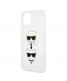 Karl Lagerfeld Glitter Karl's & Choupette Head case for iPhone 13 mini - silver