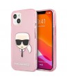 Karl Lagerfeld Glitter Karl's Head Case for iPhone 13 mini - Pink