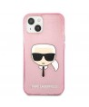 Karl Lagerfeld Glitter Karl's Head Case for iPhone 13 mini - Pink