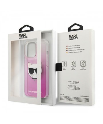 Karl Lagerfeld Choupette Head Case for iPhone 13 Pro Max - Pink